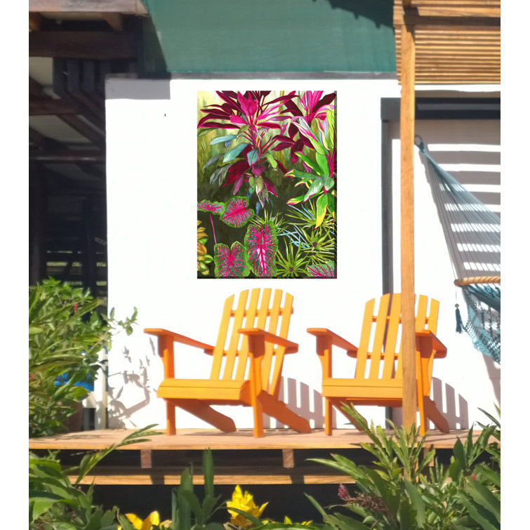 Bayou Breeze Suchitra Bright BotanicalsOutdoor Wall Canvas Art Wayfair